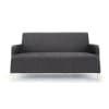 Sofa 2-Sitzer aus Stoff, anthrazit